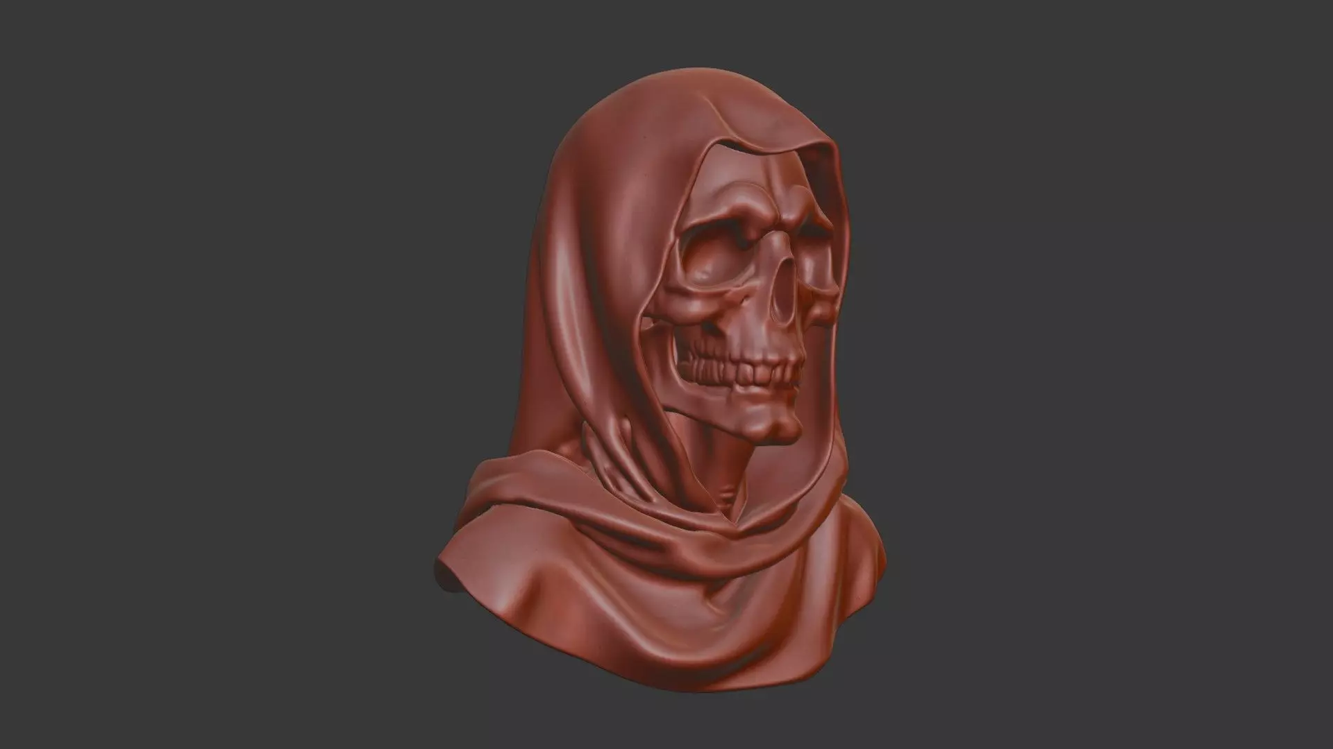 Veiled Bride Skull Bust 3D Model -STL Printable Gothic Sculpture 3D print model_1