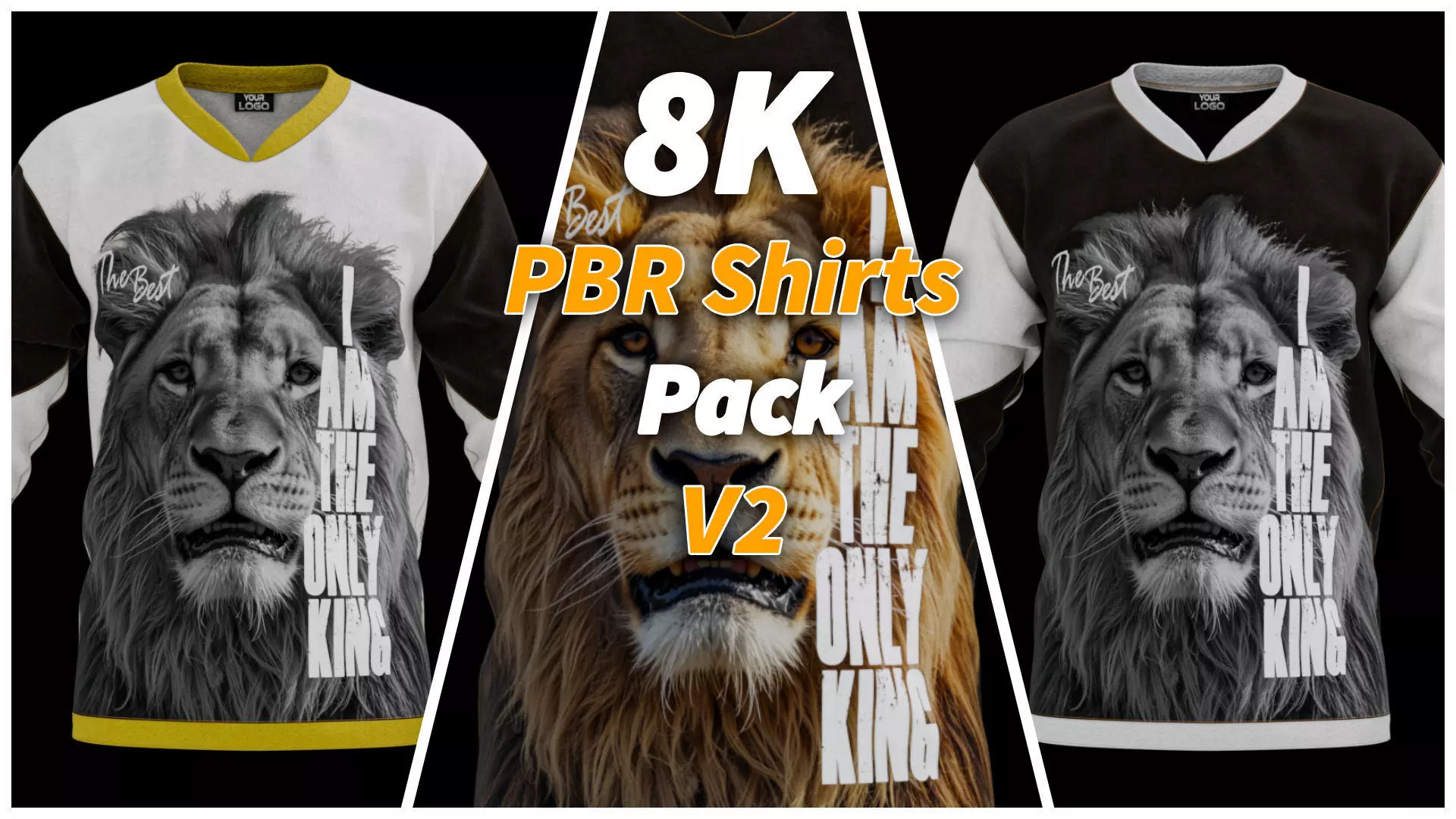 Photorealistic 8K Shirts Mockup Pack v2 Animated 3D model_0