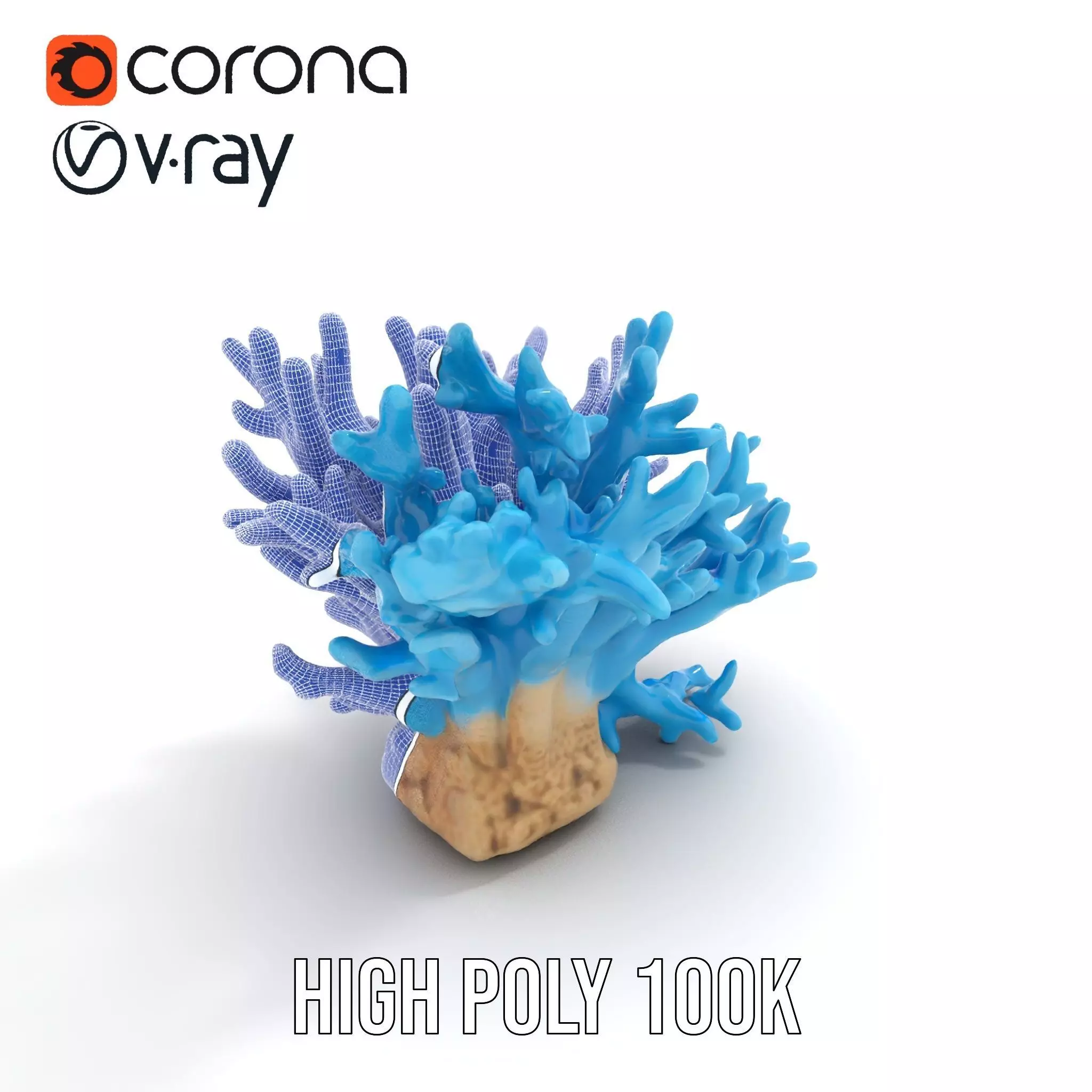 Vibrant Coral Reef model pack Low-poly 3D model_28