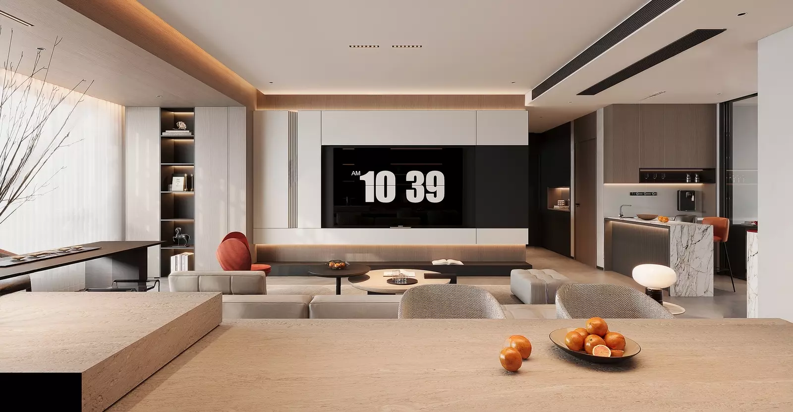 Modern living room 3D model_2