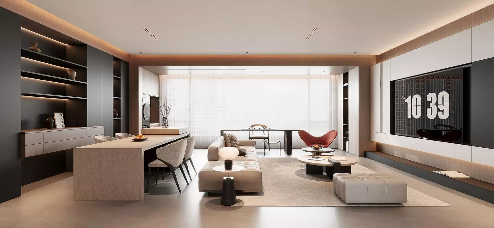 Modern living room 3D model_1