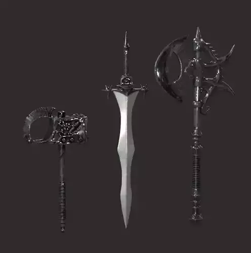 Medieval Polearms Weapon BB Pack Low-poly 3D Model Low-poly 3D model