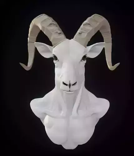 Oryx Head Bust 3D Model - STL Printable Wildlife Sculpture