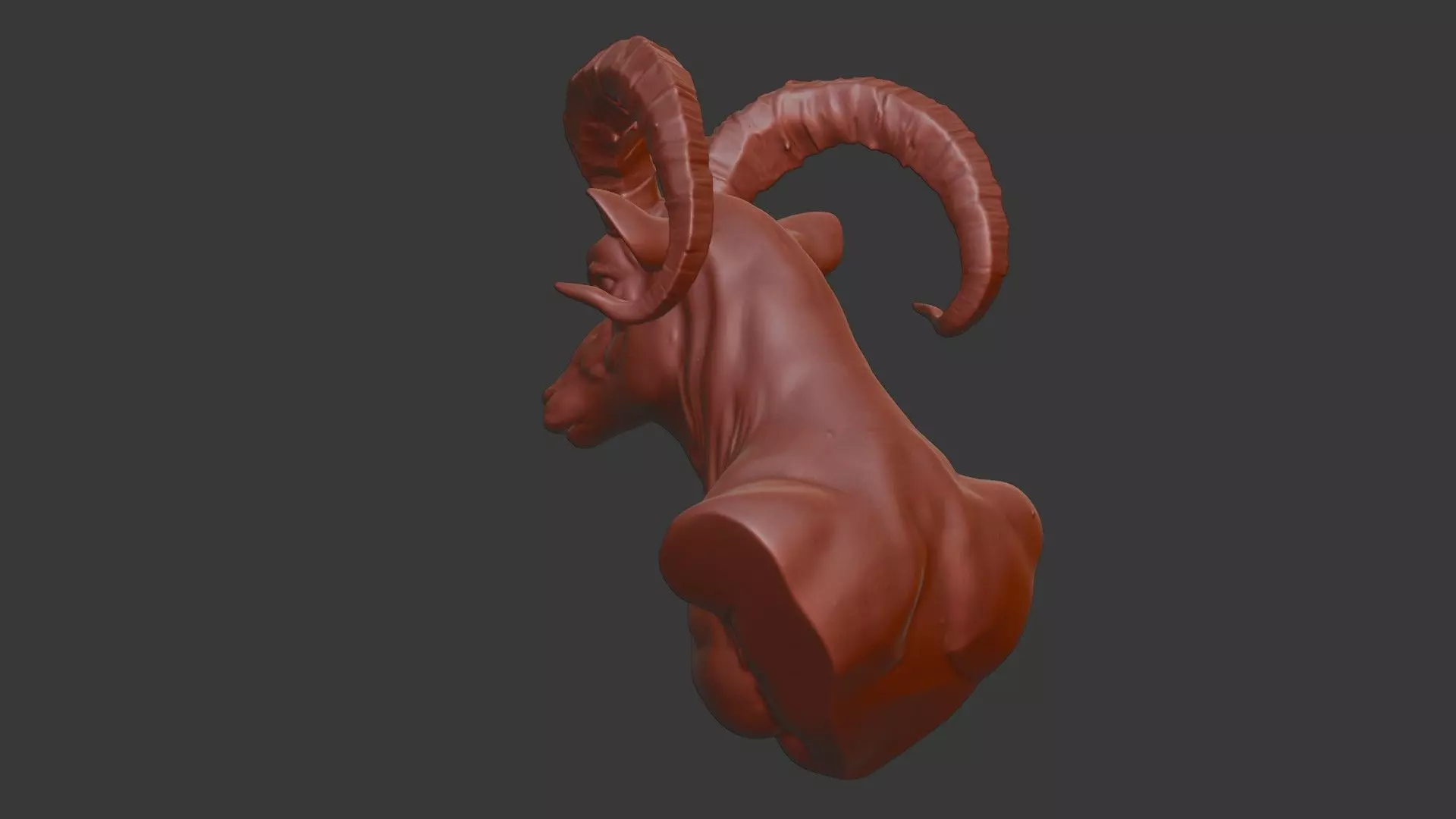 Oryx Head Bust 3D Model - STL Printable Wildlife Sculpture 3D print model_4