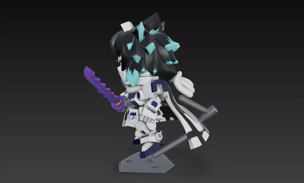 Demon Slayer - Obanai Iguro Gundam Mode 3D print model_2