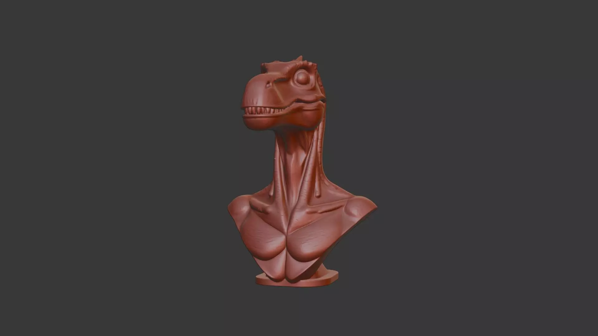 Oviraptor Head Bust 3D Model - STL Printable Dinosaur Sculpture 3D print model_7