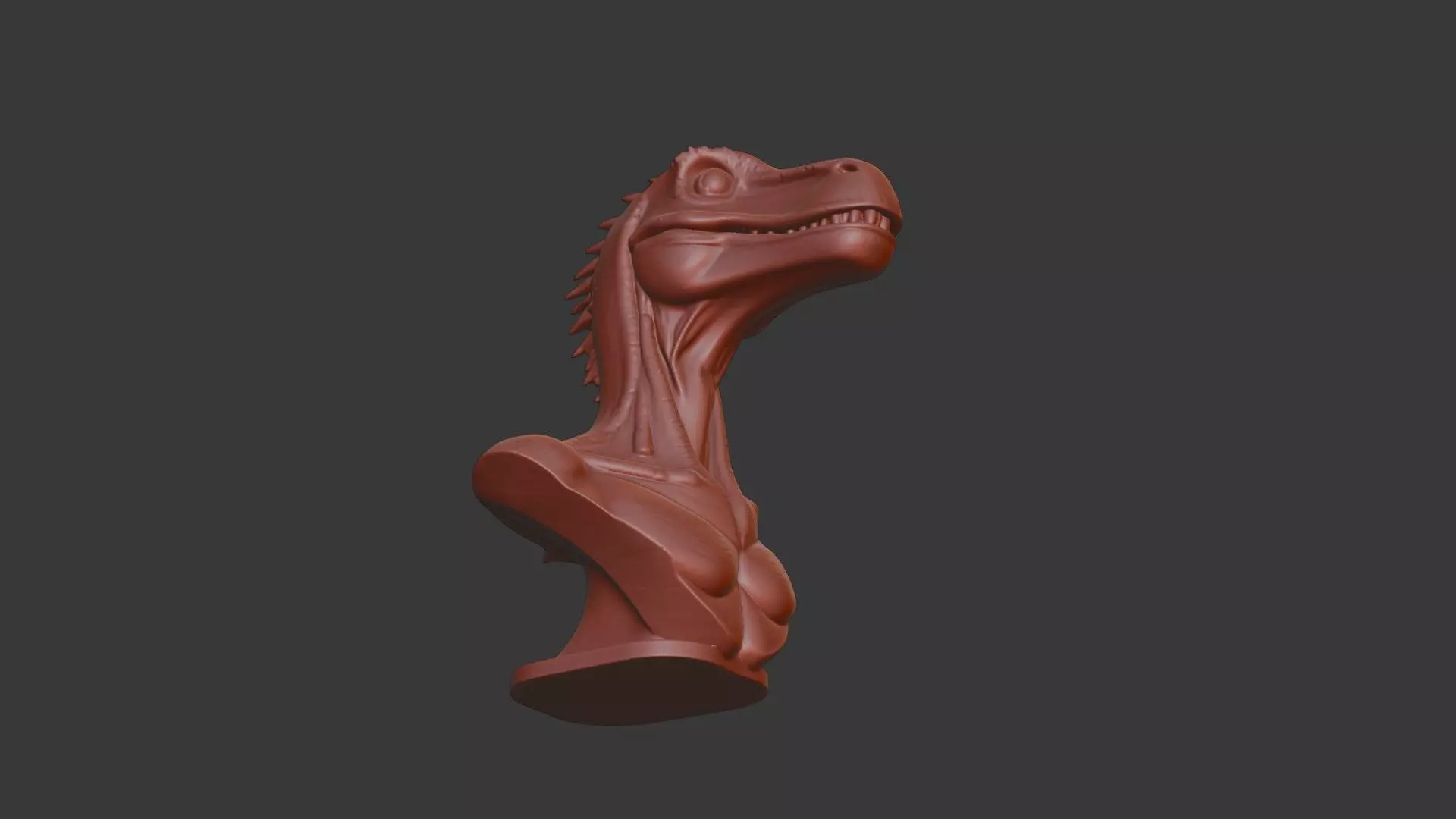 Oviraptor Head Bust 3D Model - STL Printable Dinosaur Sculpture 3D print model_6