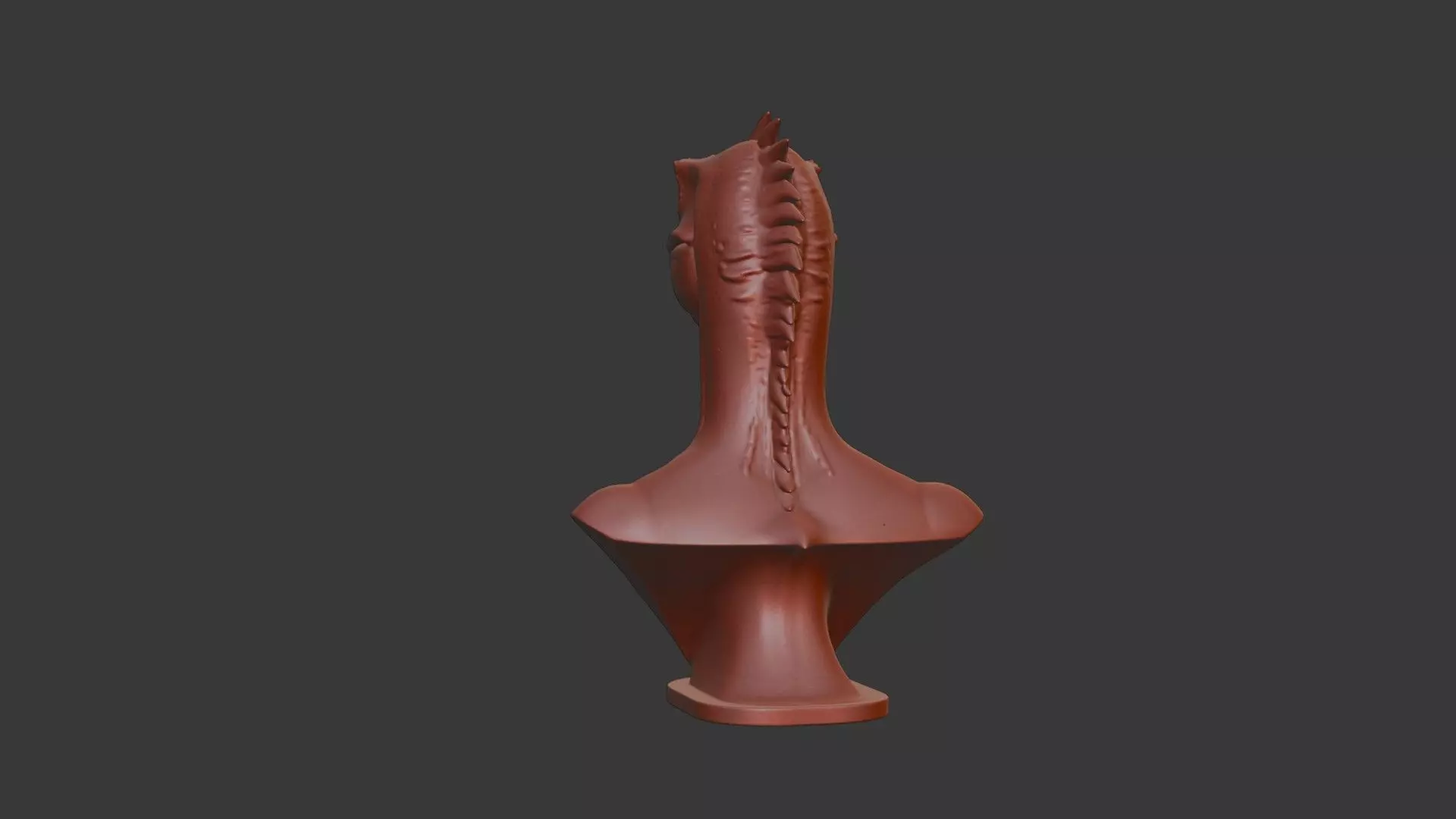 Oviraptor Head Bust 3D Model - STL Printable Dinosaur Sculpture 3D print model_5