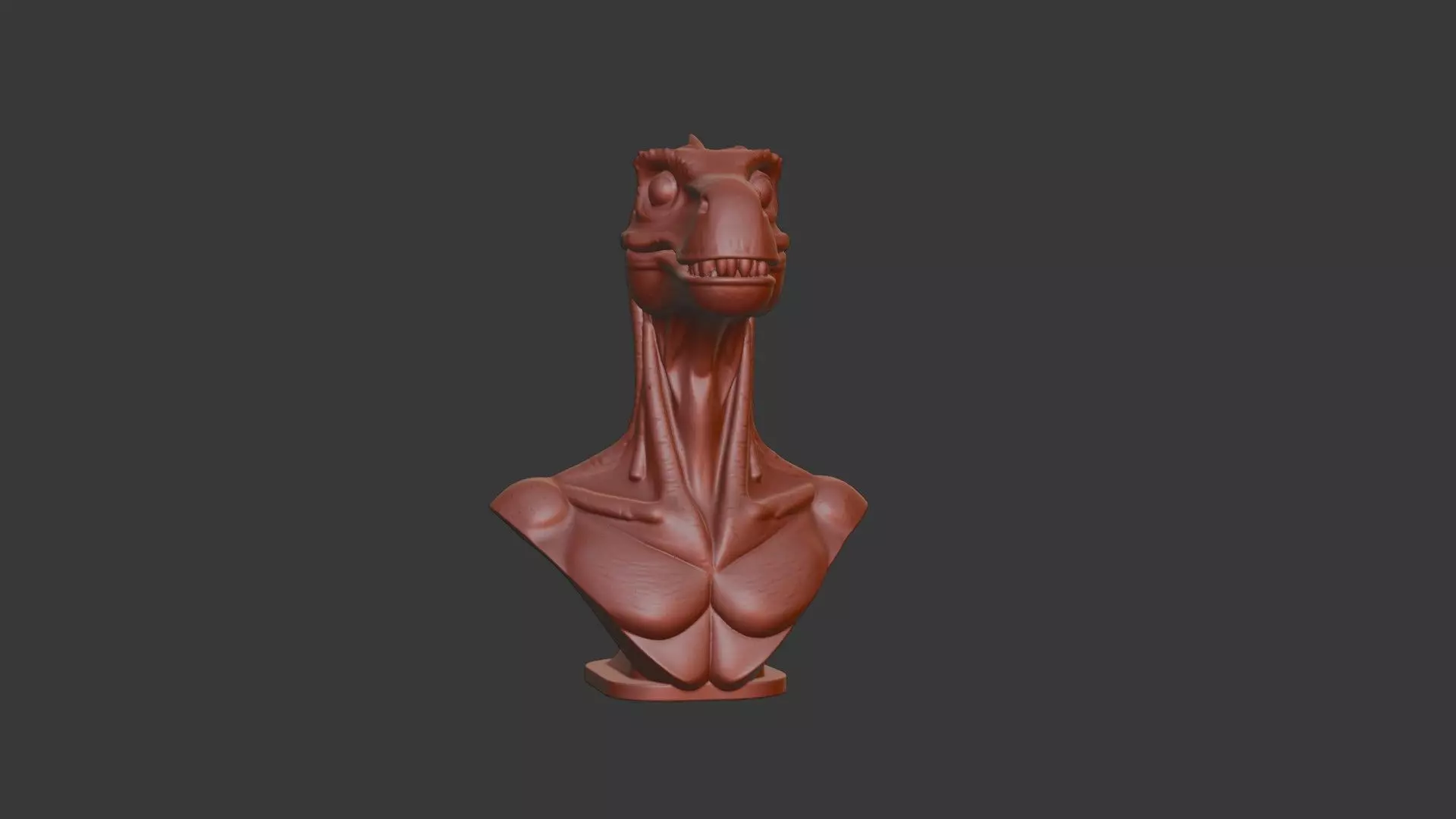 Oviraptor Head Bust 3D Model - STL Printable Dinosaur Sculpture 3D print model_2