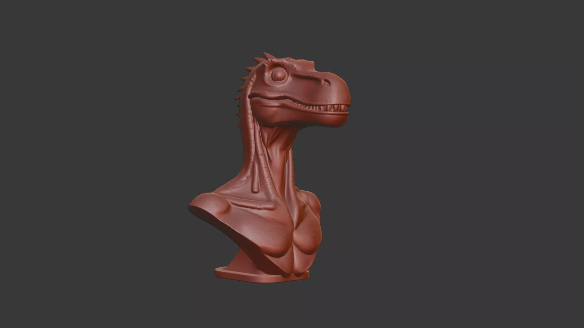 Oviraptor Head Bust 3D Model - STL Printable Dinosaur Sculpture 3D print model_1
