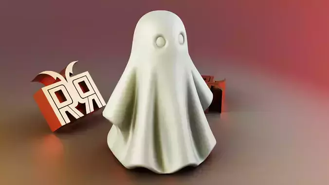Minimal Halloween Ghost candle 