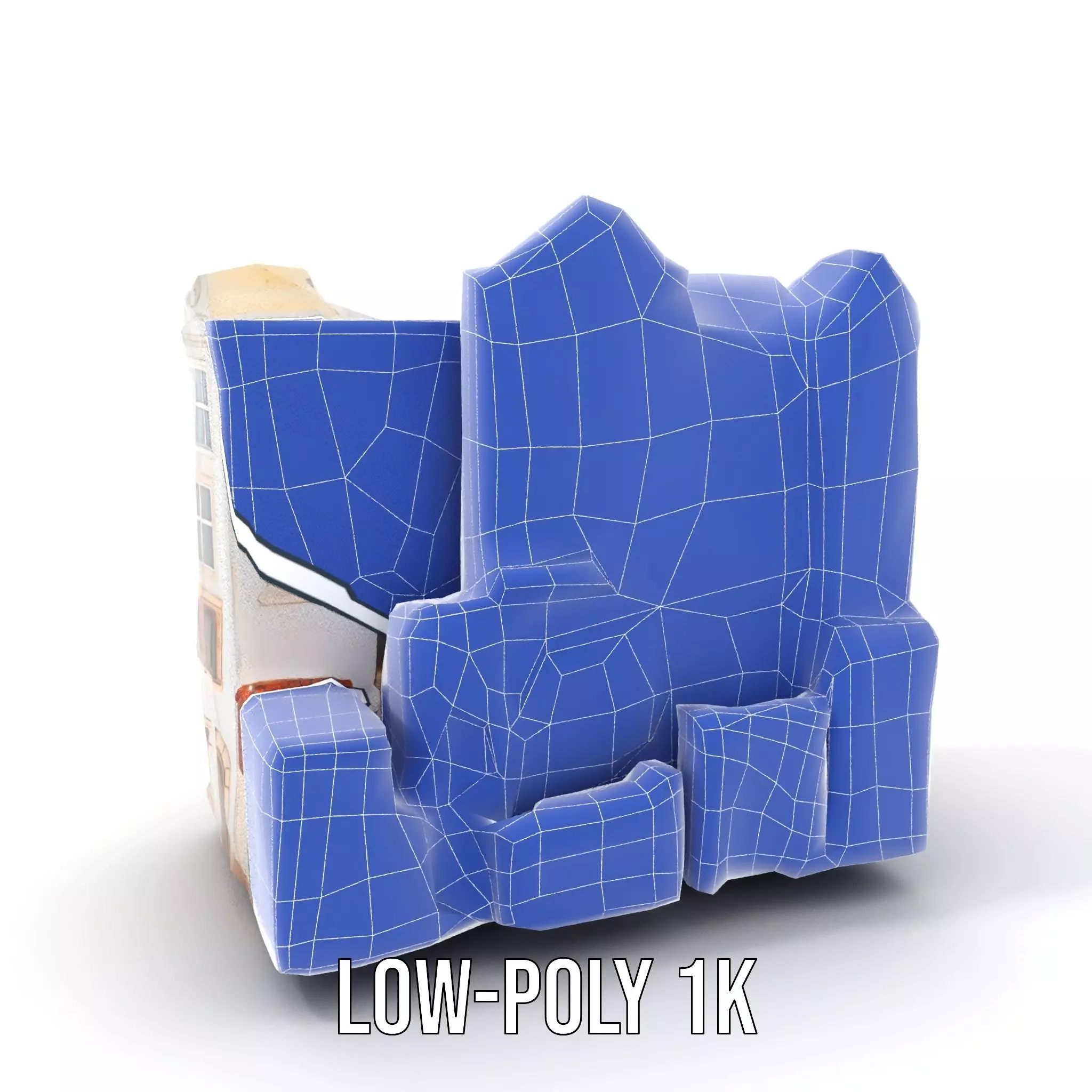 Charming Townhouse Faade model pack Low-poly 3D model_28