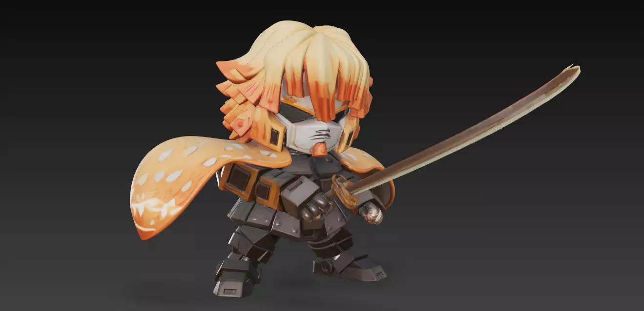 Demon Slayer - Zenitsu Agatsuma Gundam Mode 3D print model