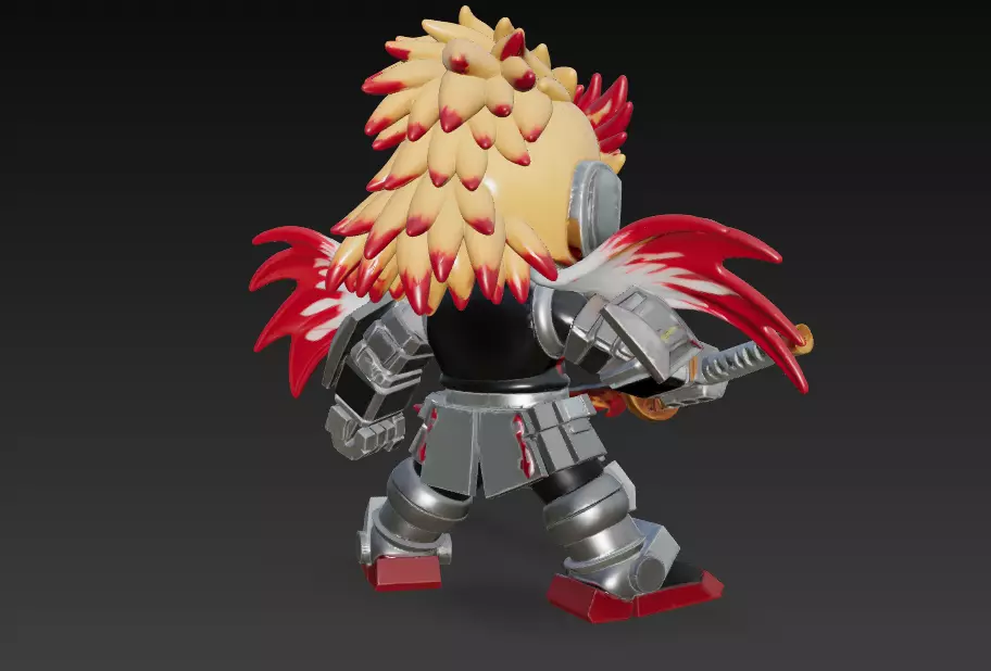 Demon Slayer - Kyojuro Rengoku Gundam Mode 3D print model_3