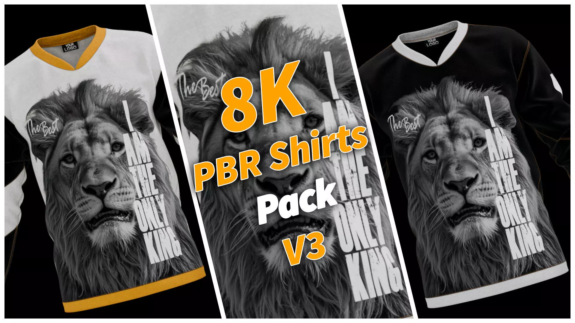 Photorealistic 8K Shirts Mockup Pack v3 Animated 3D model_0