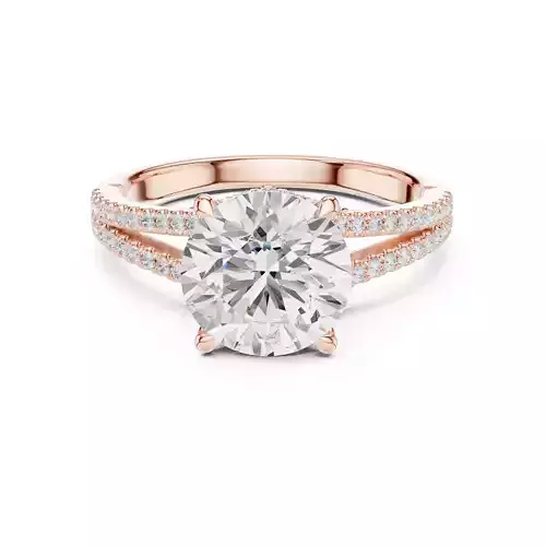 Split Shank Round Cut Diamond Engagement Ring 3DM STL Video