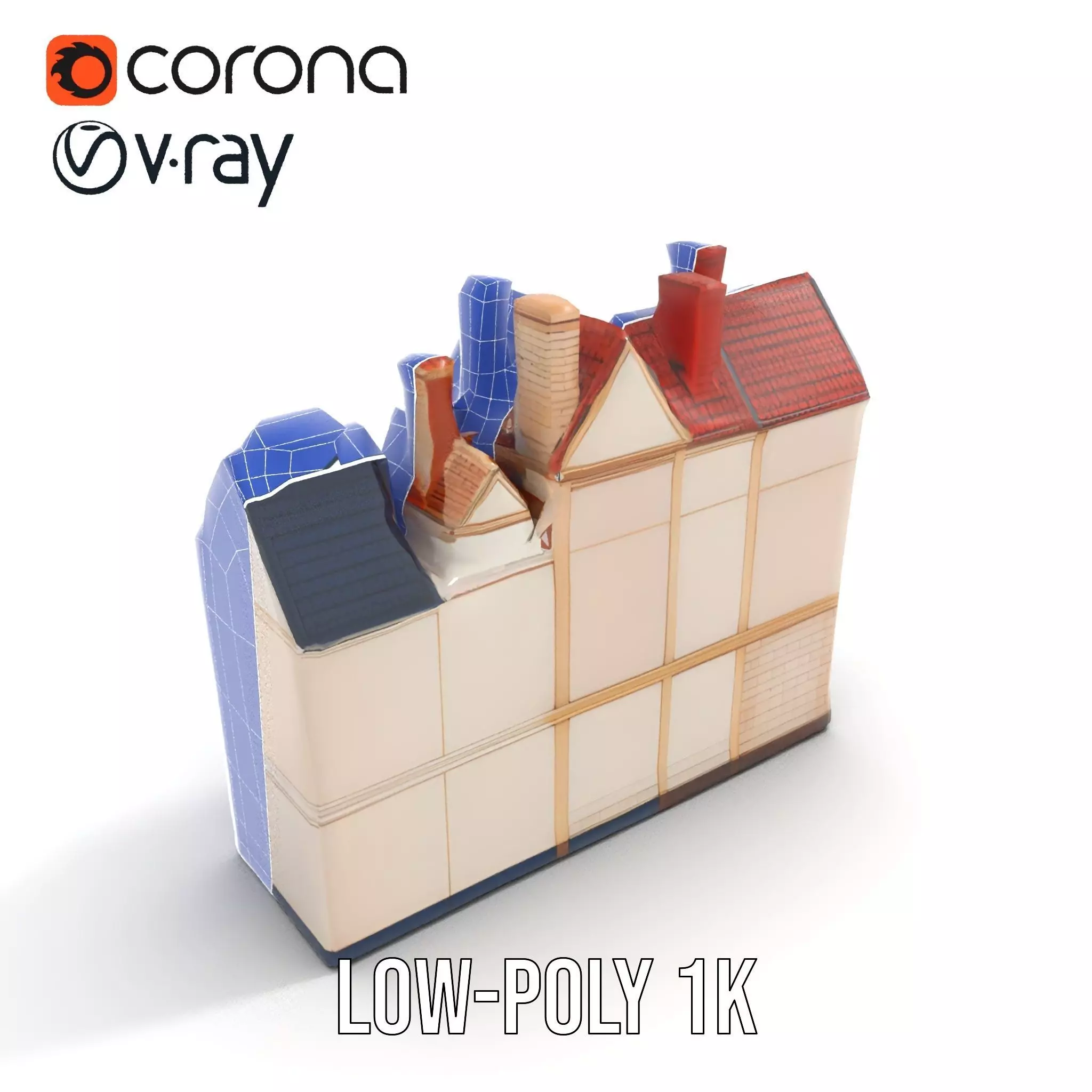 Victorian Townhouse model pack Low-poly 3D model_20