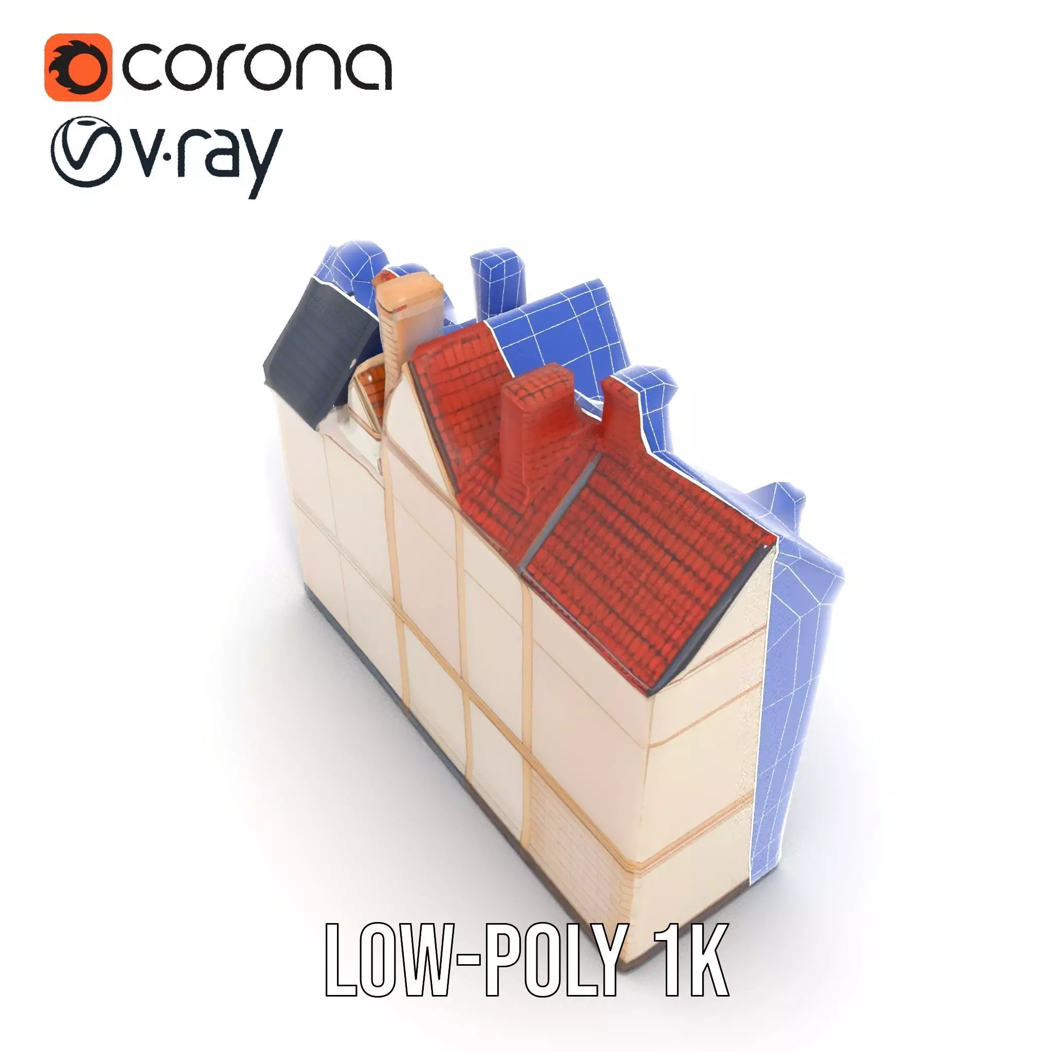 Victorian Townhouse model pack Low-poly 3D model_25