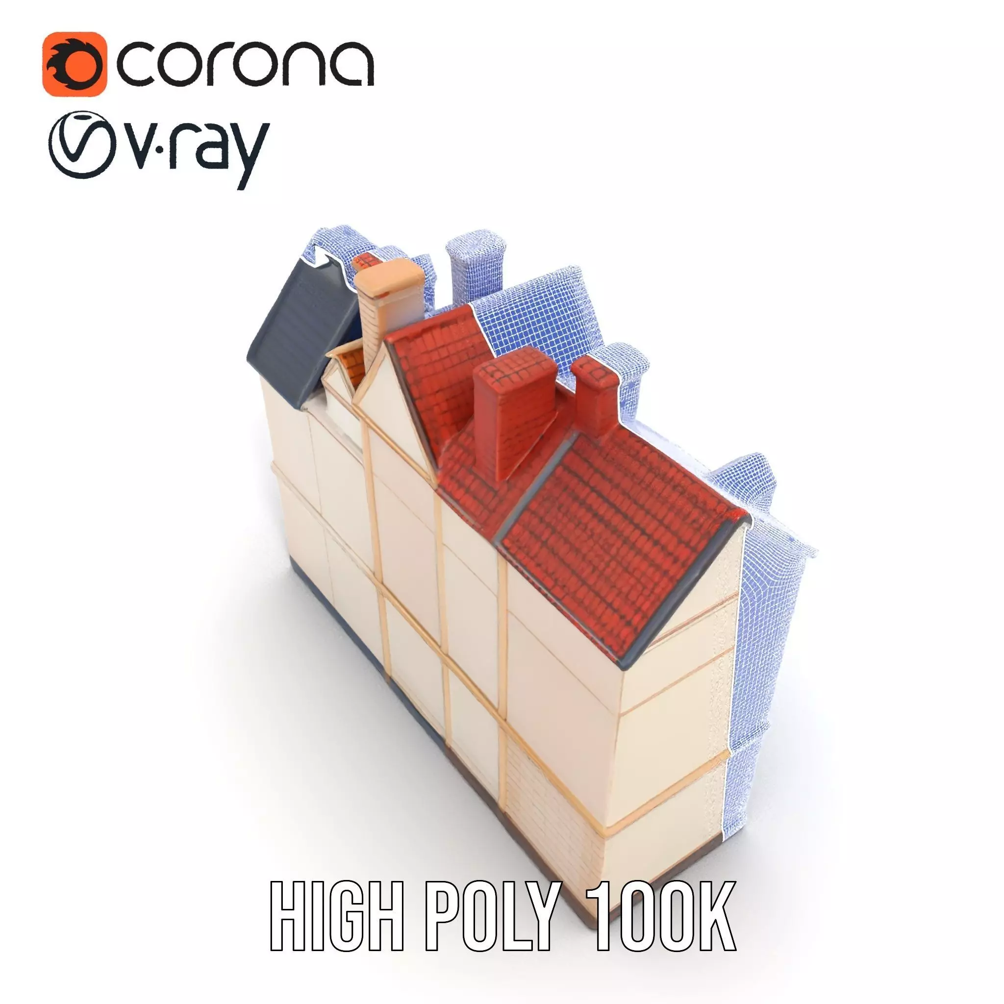 Victorian Townhouse model pack Low-poly 3D model_33