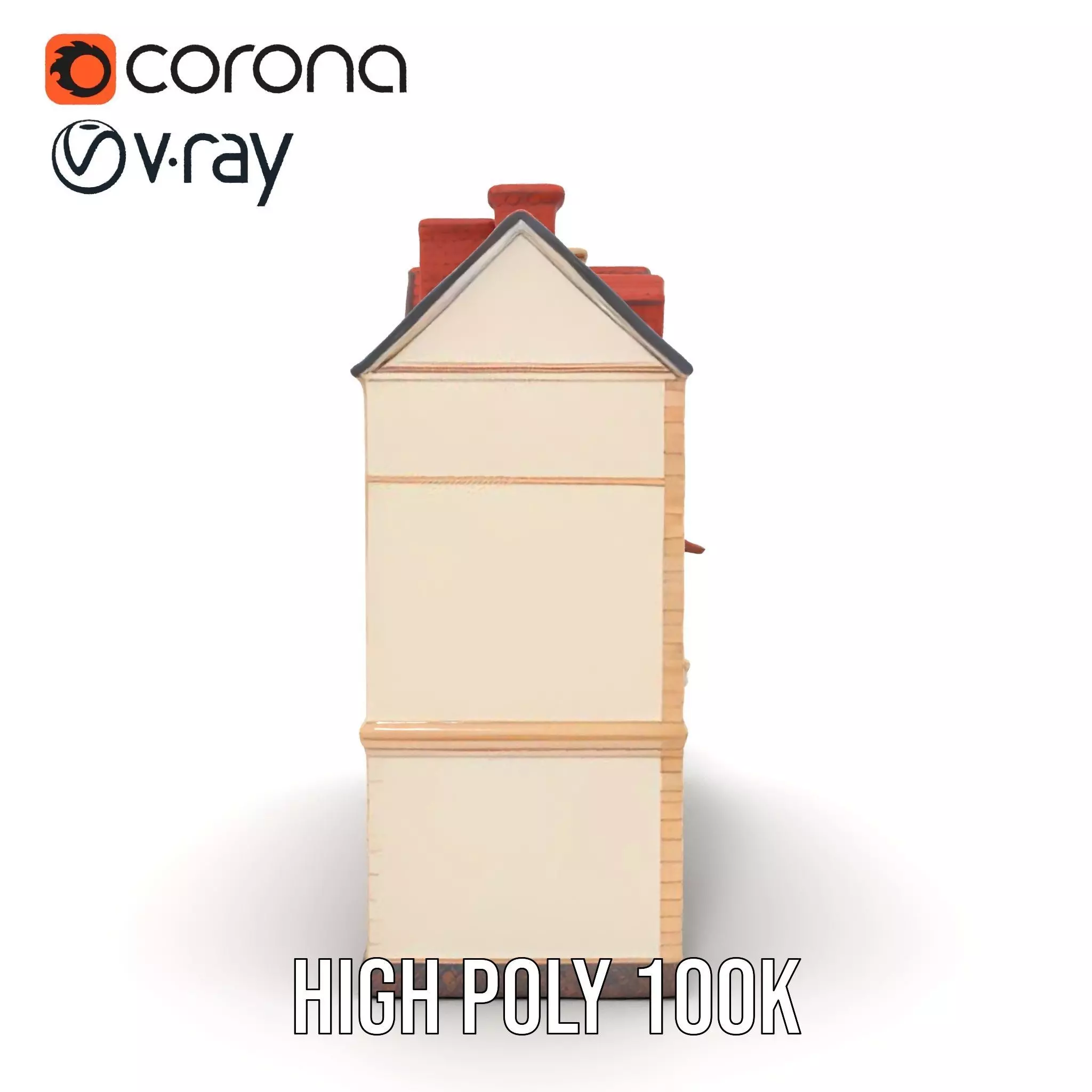 Victorian Townhouse model pack Low-poly 3D model_23