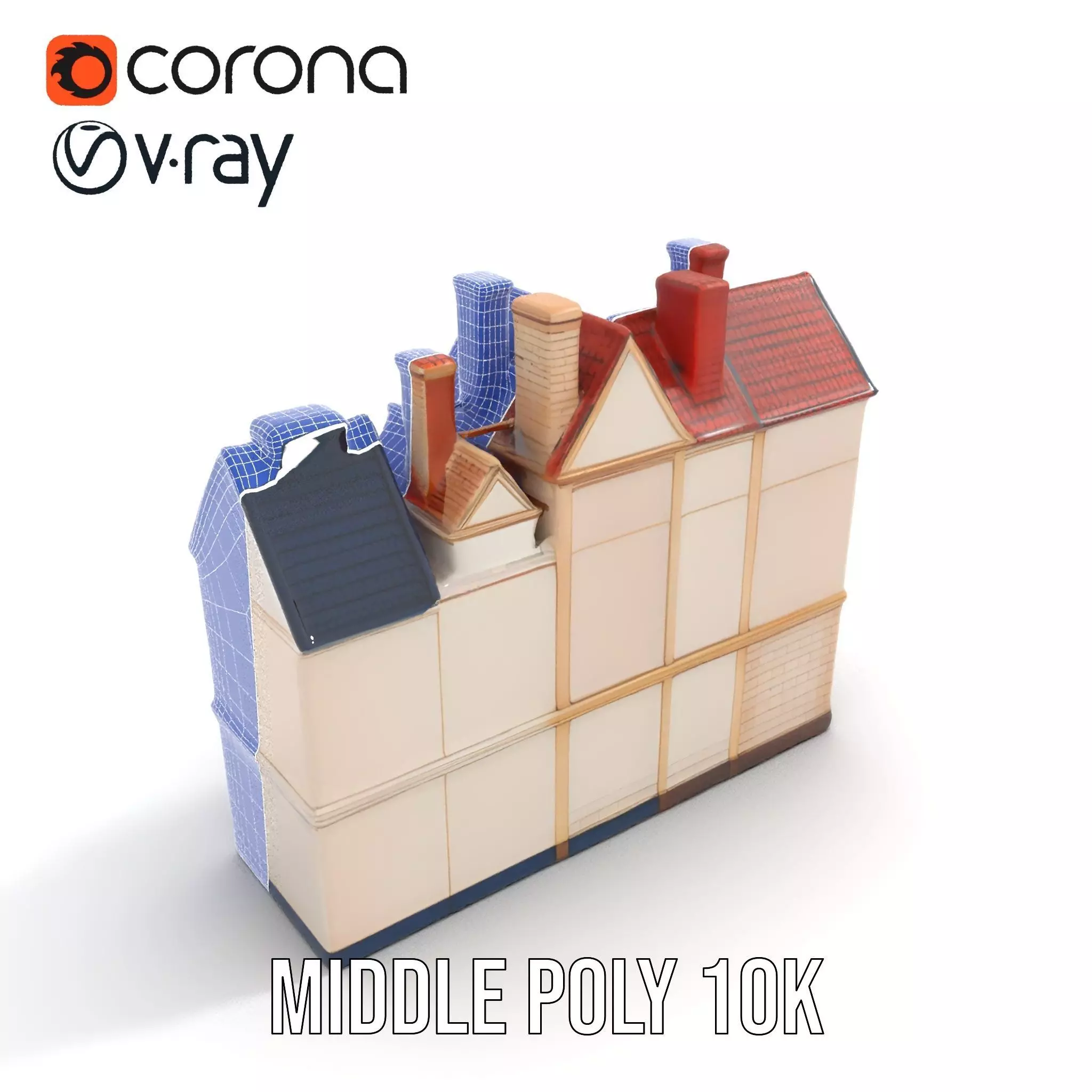 Victorian Townhouse model pack Low-poly 3D model_11