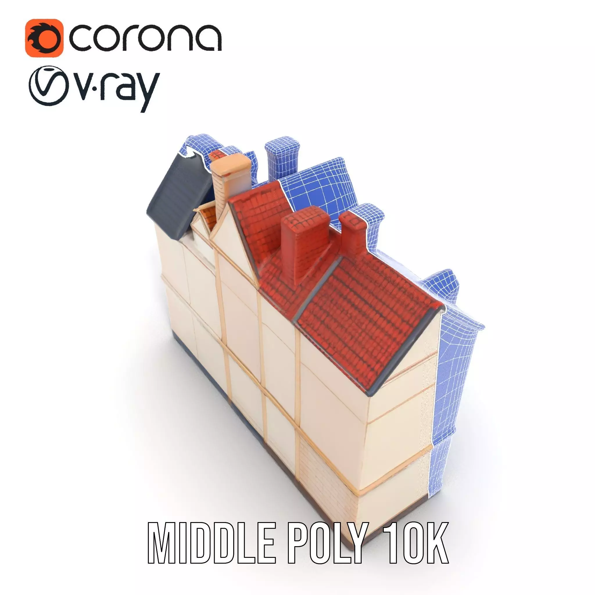 Victorian Townhouse model pack Low-poly 3D model_21