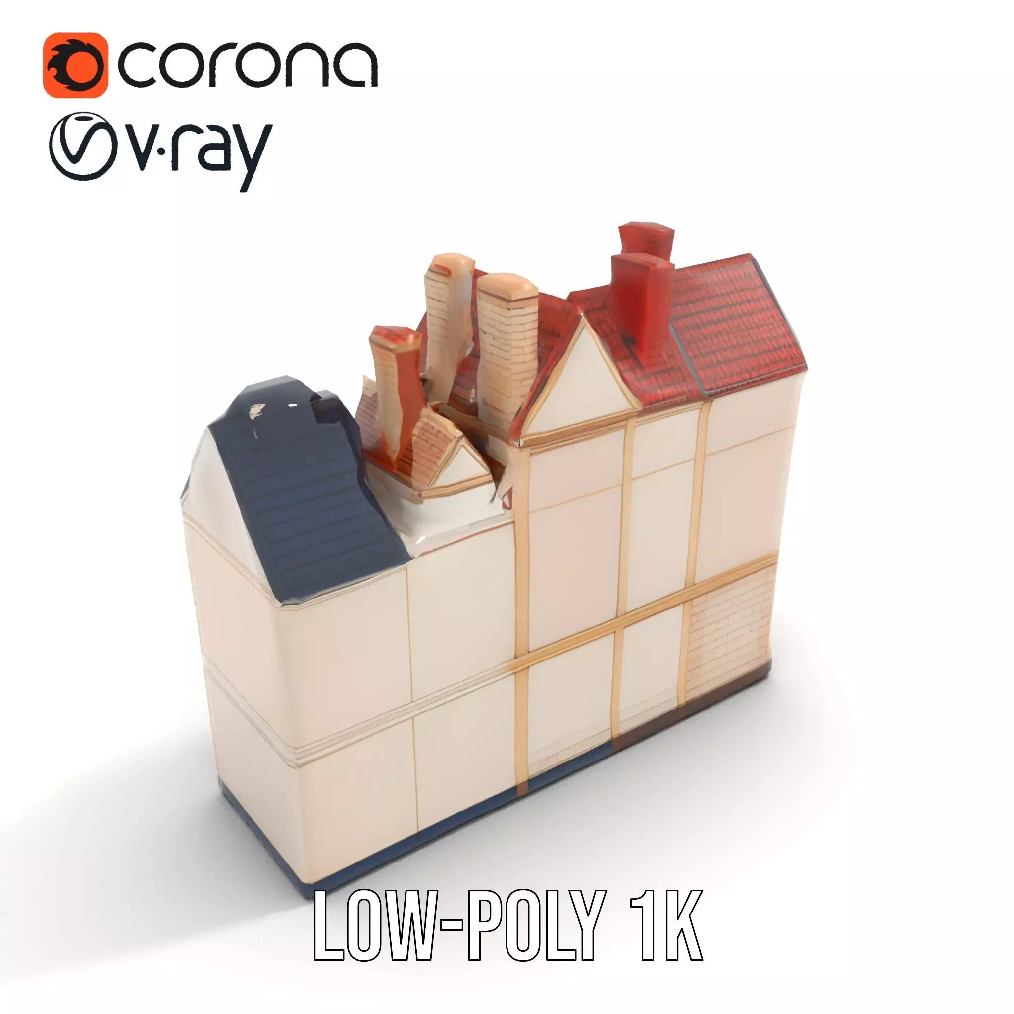 Victorian Townhouse model pack Low-poly 3D model_14