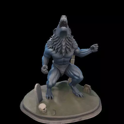 2179COLORFUL Werewolf Howling 3D Model magic 3D print model_24