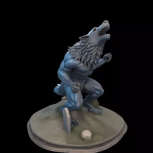 2179COLORFUL Werewolf Howling 3D Model magic 3D print model_27