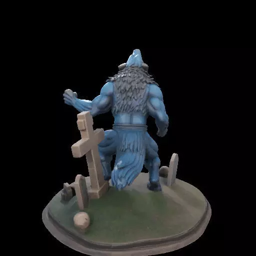 2179COLORFUL Werewolf Howling 3D Model magic 3D print model_10