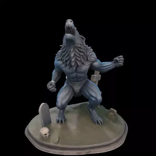 2179COLORFUL Werewolf Howling 3D Model magic 3D print model_23
