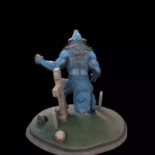 2179COLORFUL Werewolf Howling 3D Model magic 3D print model_11