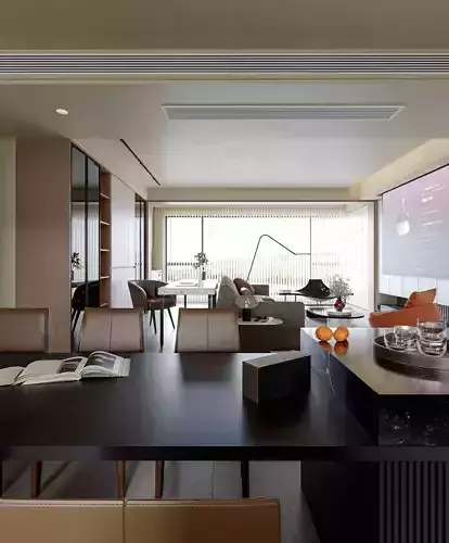 modern living room dining room interior scenes 