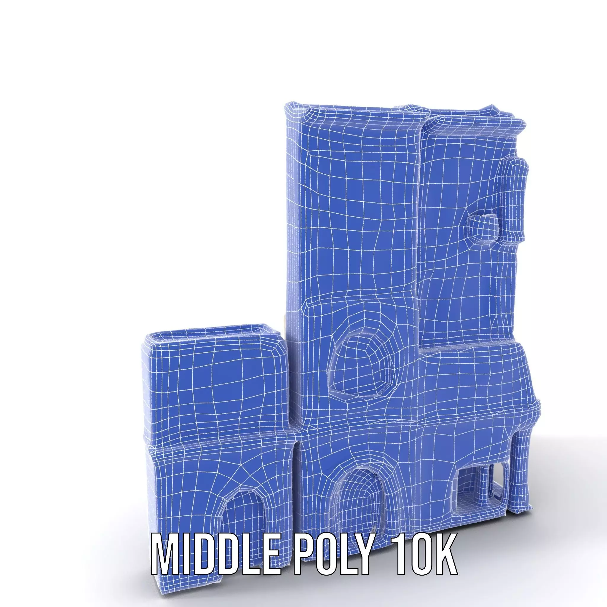 Elegant Architectural Facade model pack Low-poly 3D model_17