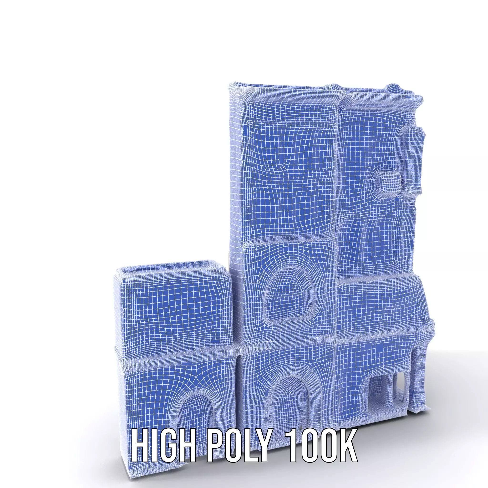 Elegant Architectural Facade model pack Low-poly 3D model_5