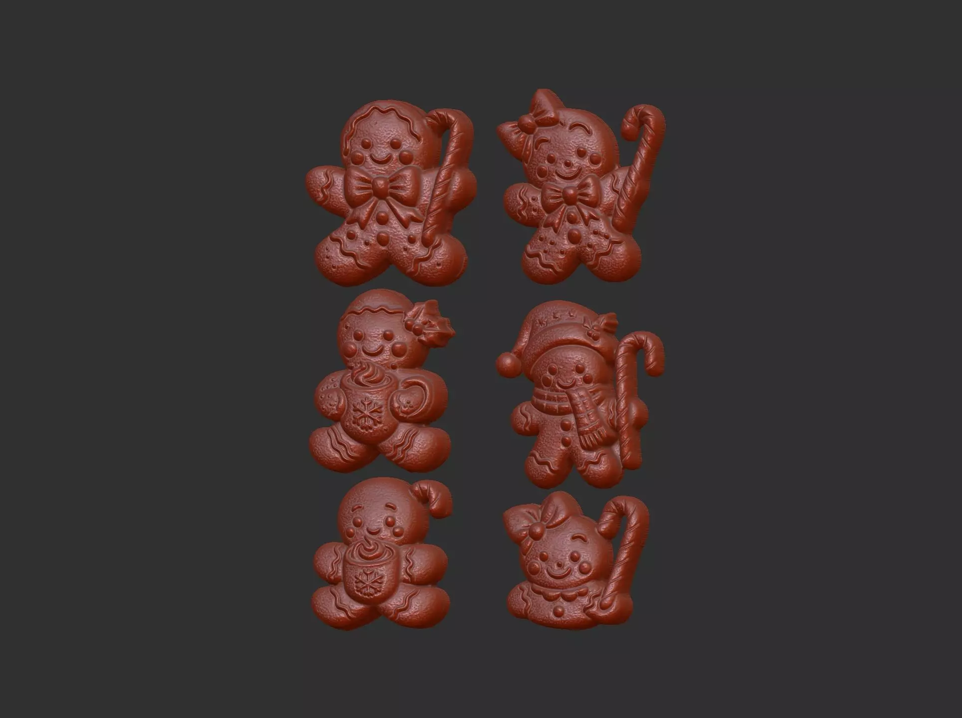 christmas cookie boy  keychain  decor 3D print model_30