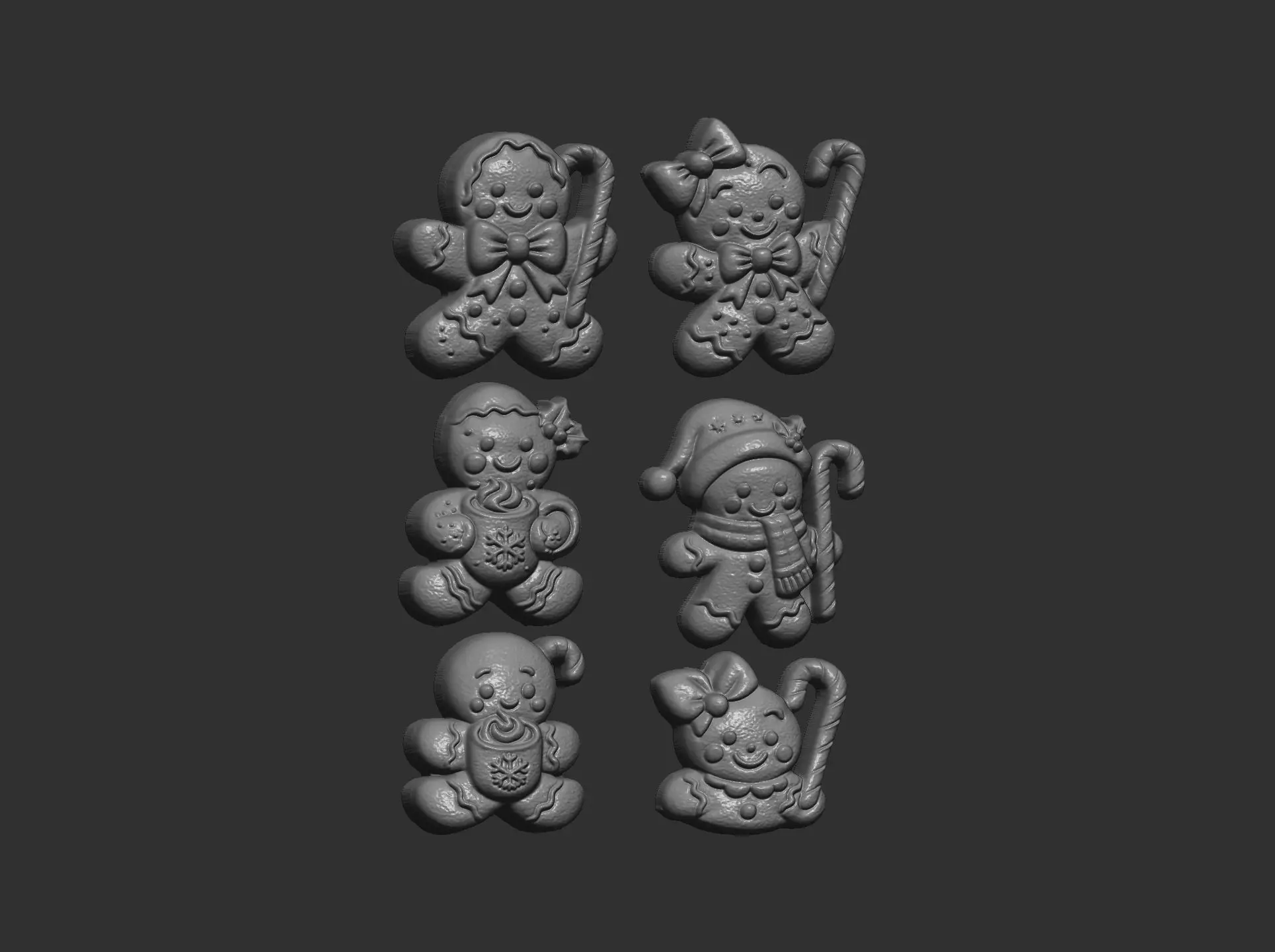 christmas cookie boy  keychain  decor 3D print model_11