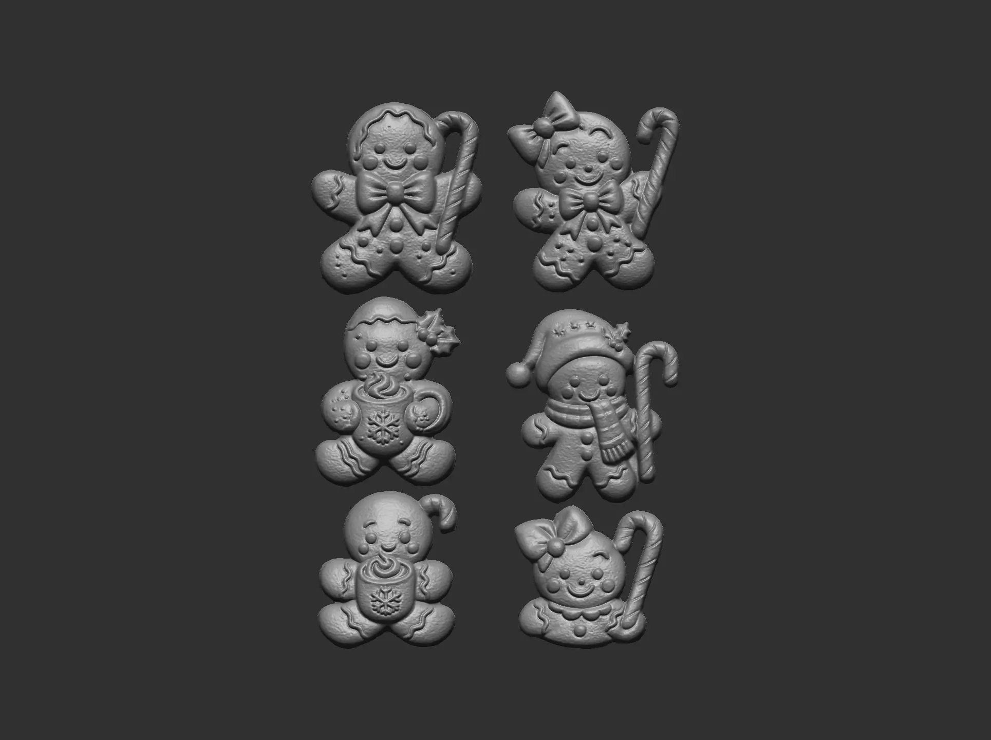 christmas cookie boy  keychain  decor 3D print model_1