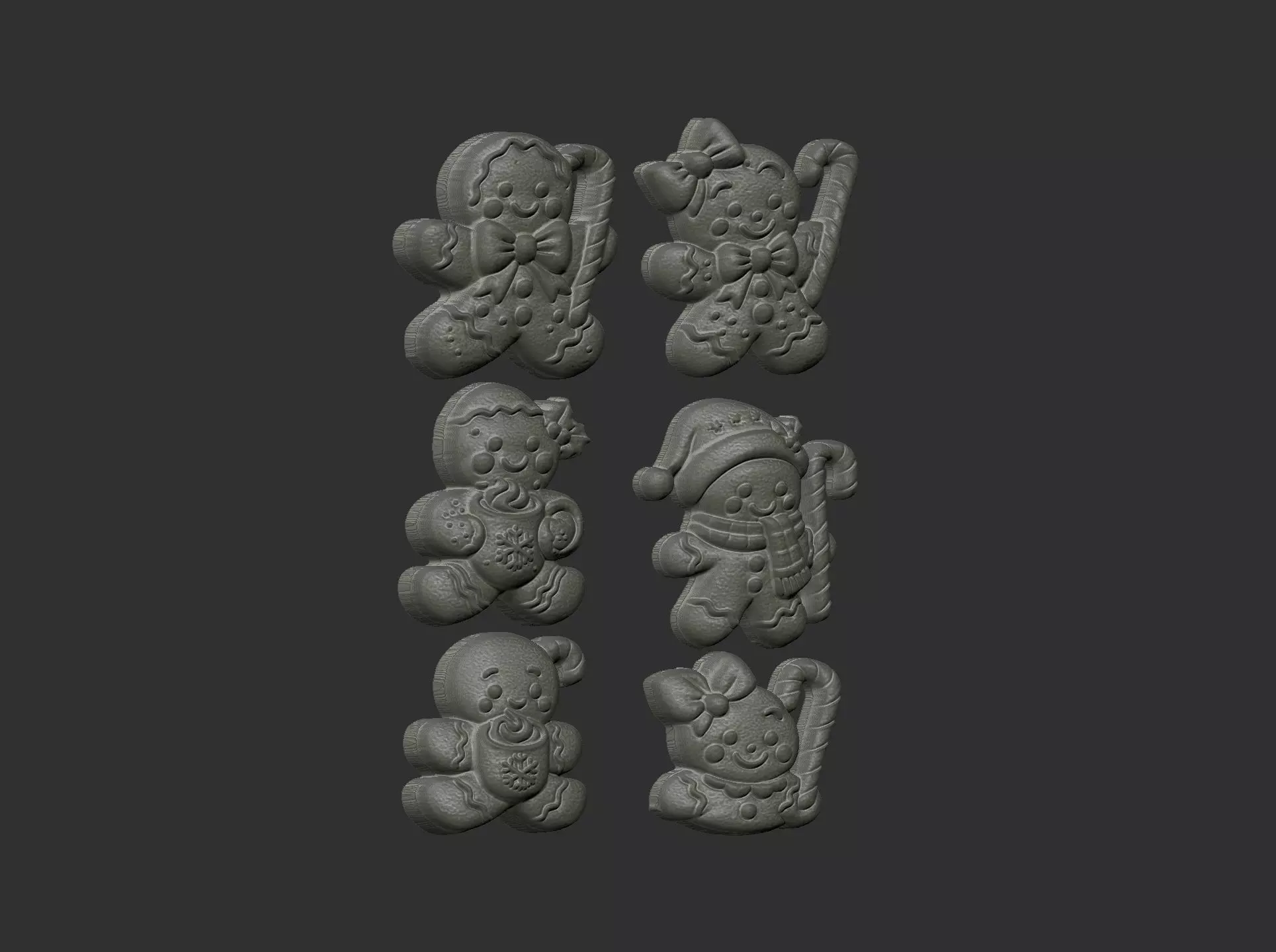 christmas cookie boy  keychain  decor 3D print model_22