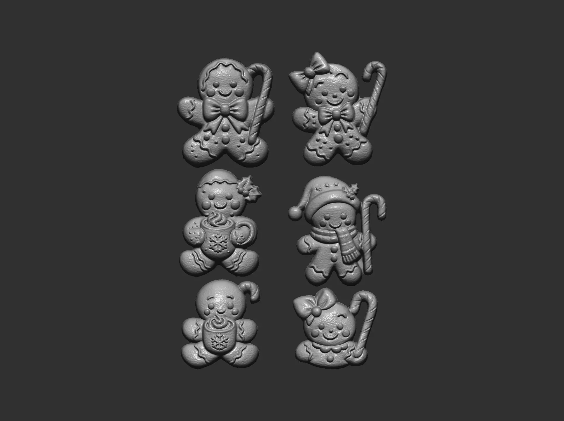 christmas cookie boy  keychain  decor 3D print model_3