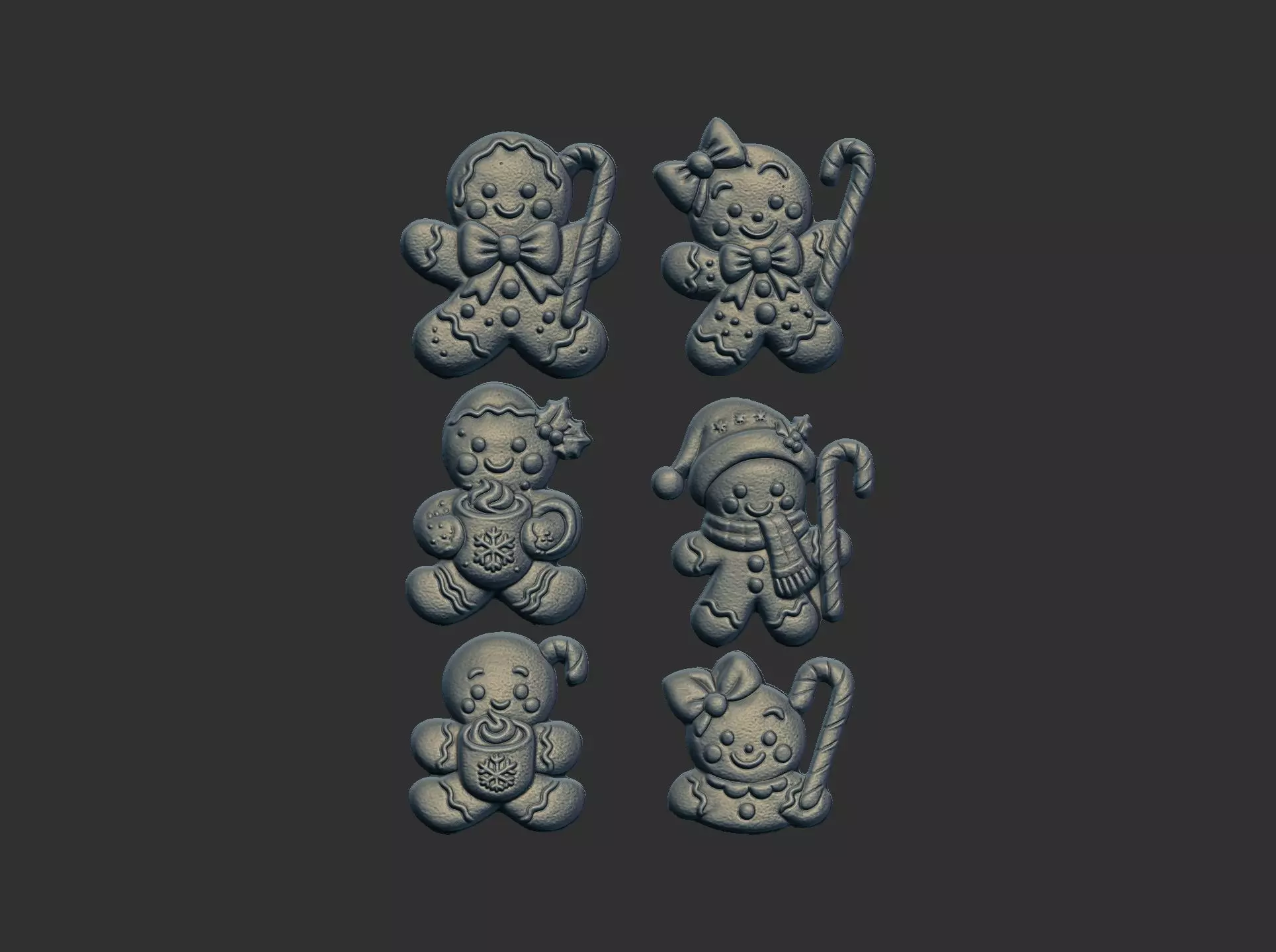 christmas cookie boy  keychain  decor 3D print model_2