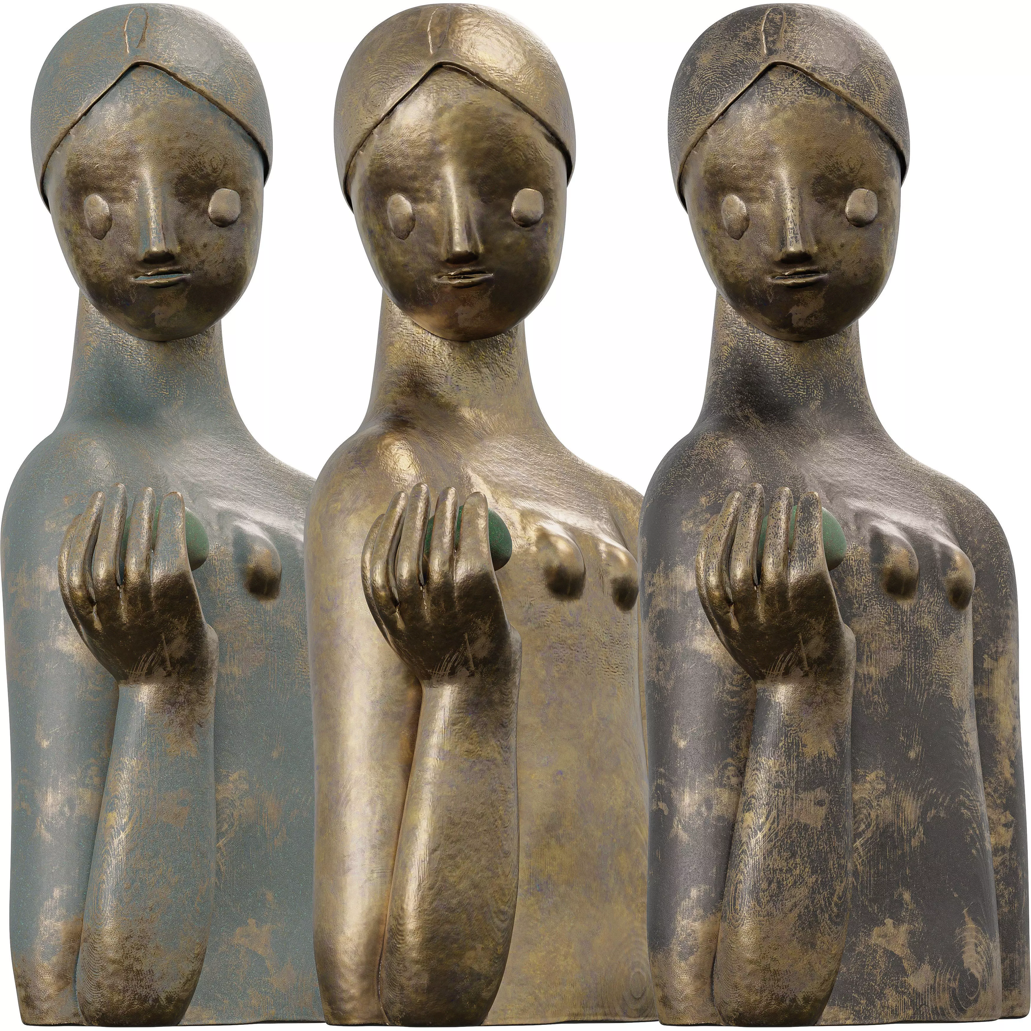 Antique Serene Offering Sculpture Low-poly 3D model_4