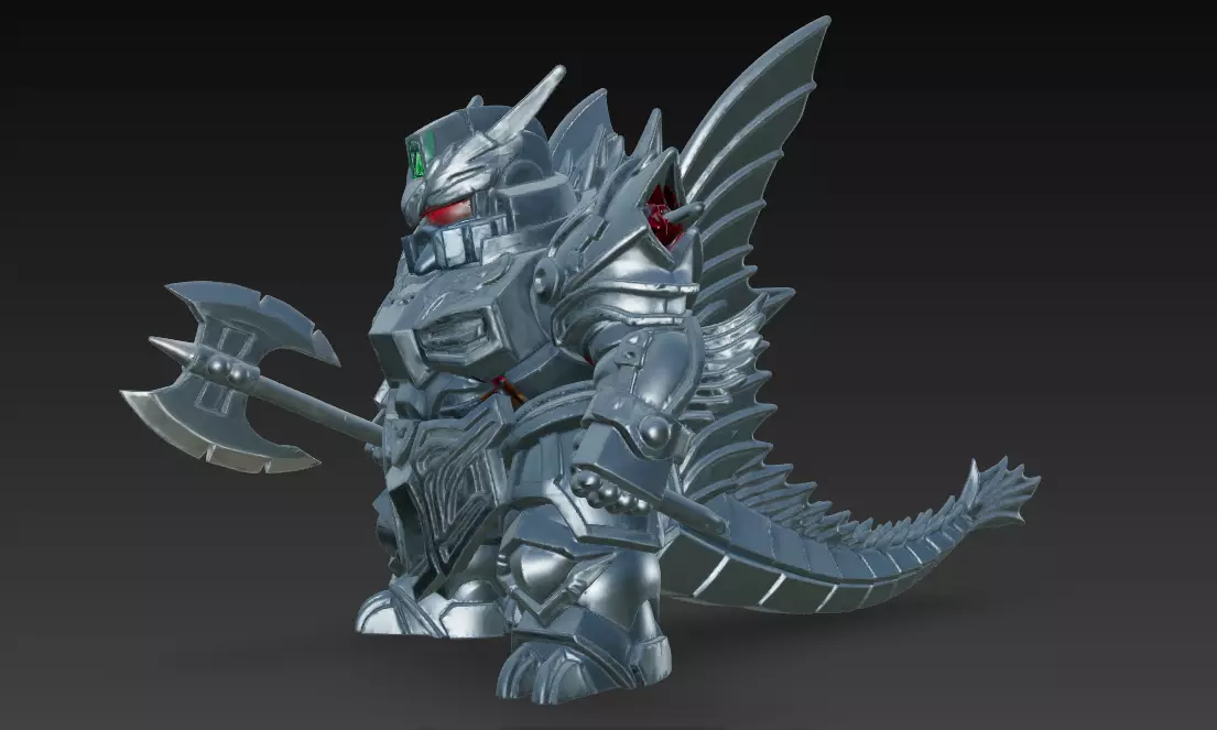Godzilla Kaiju Gundam Mode Free 3D print model