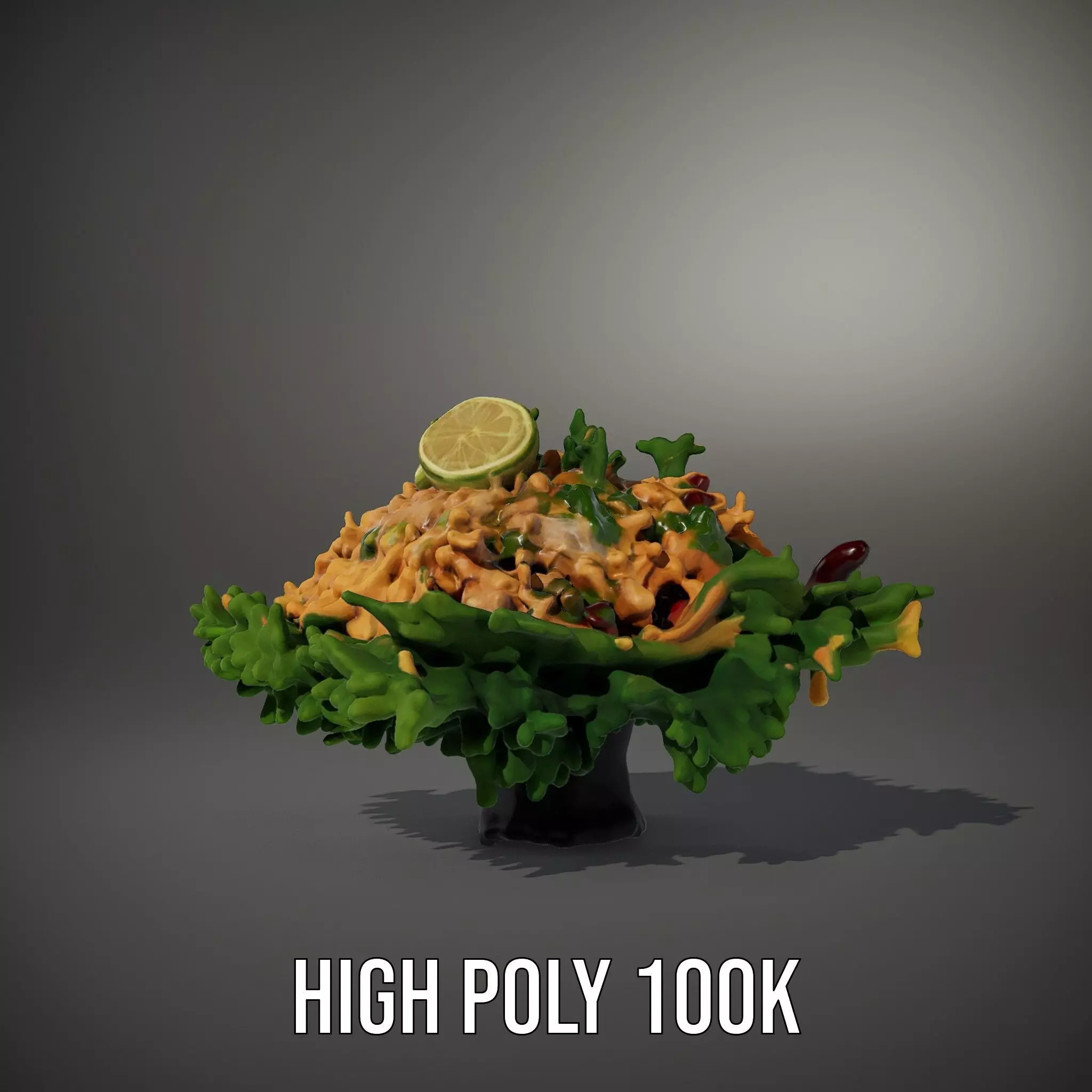 Fresh Chicken Salad model pack Low-poly 3D model_9