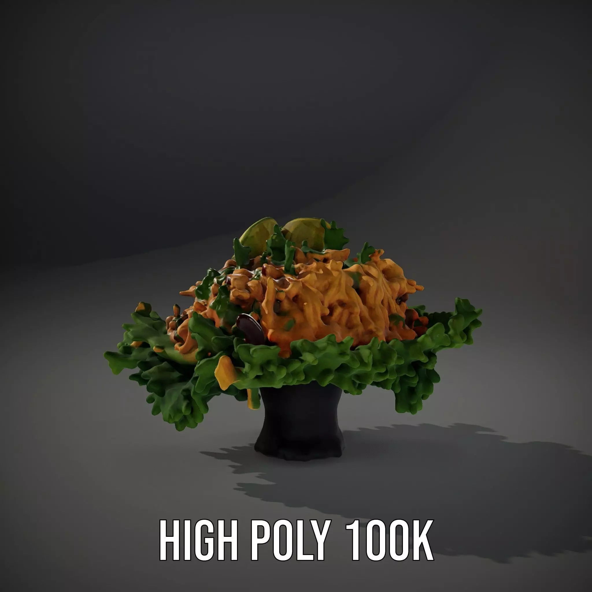 Fresh Chicken Salad model pack Low-poly 3D model_11