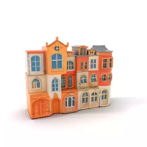 Vintage Townhouse Facade model pack