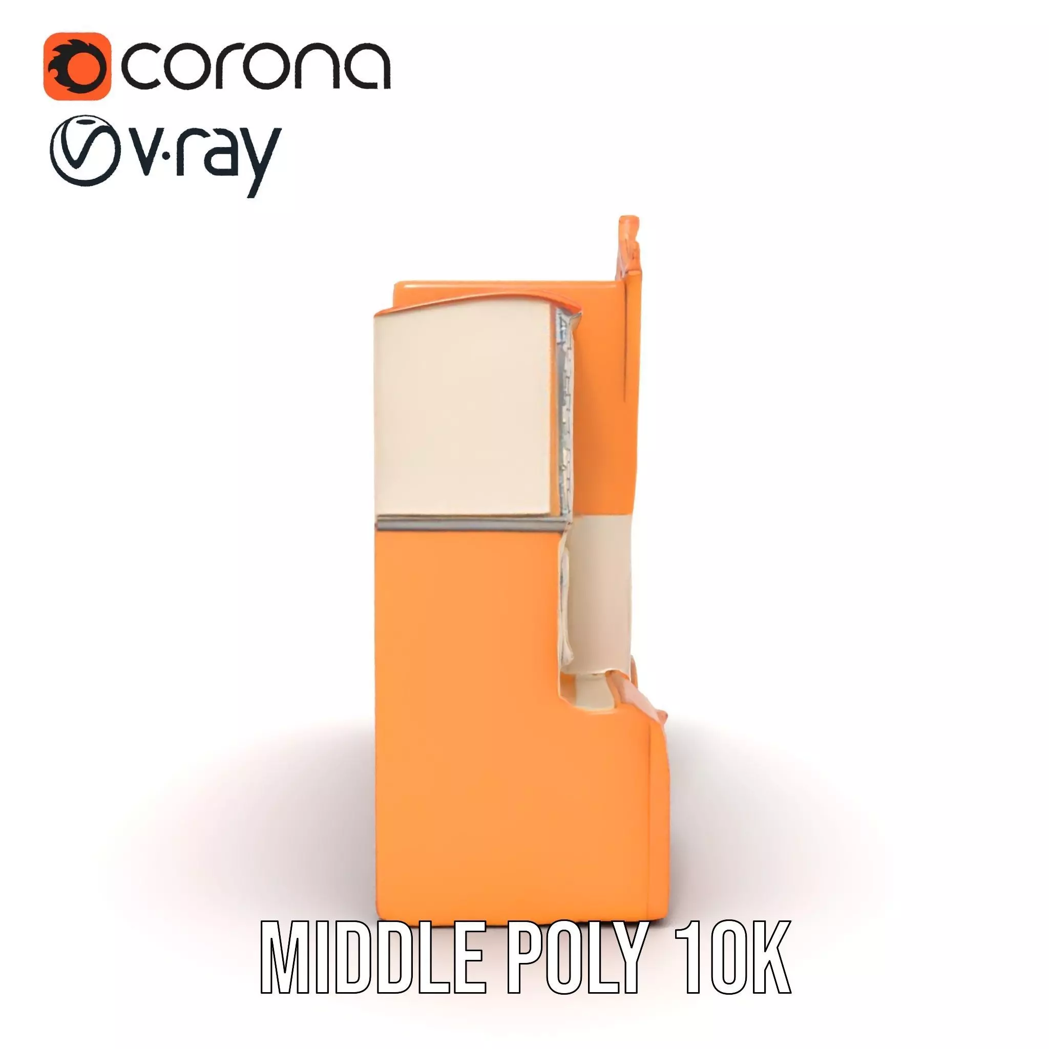 Vintage Townhouse Facade model pack Low-poly 3D model_19