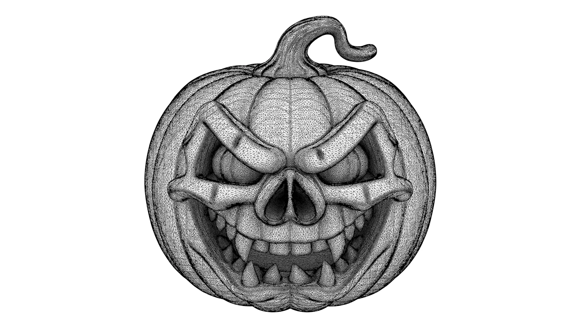 Halloween pumpkin 05 3D model_8