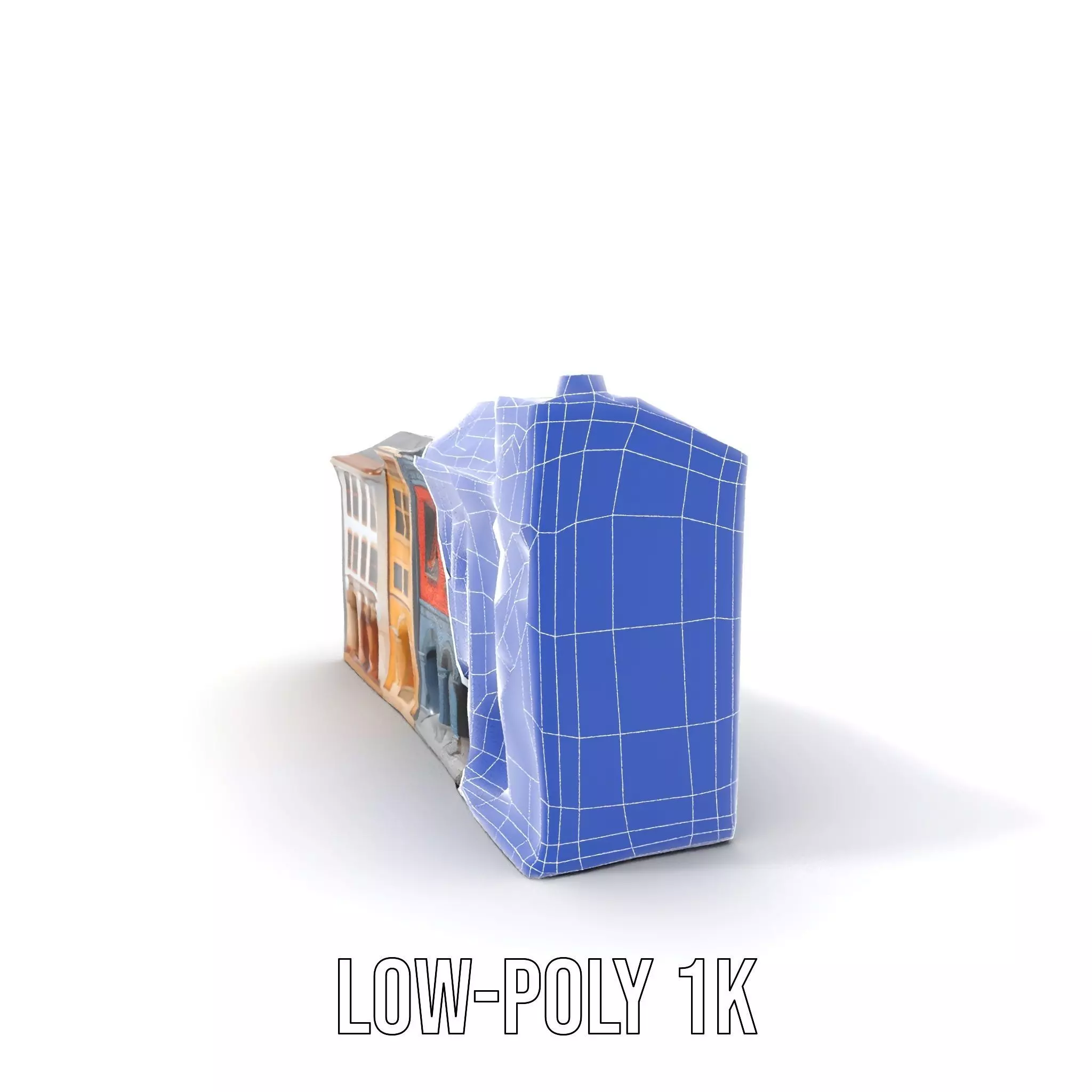 European Townhouse Facade model pack Low-poly 3D model_15