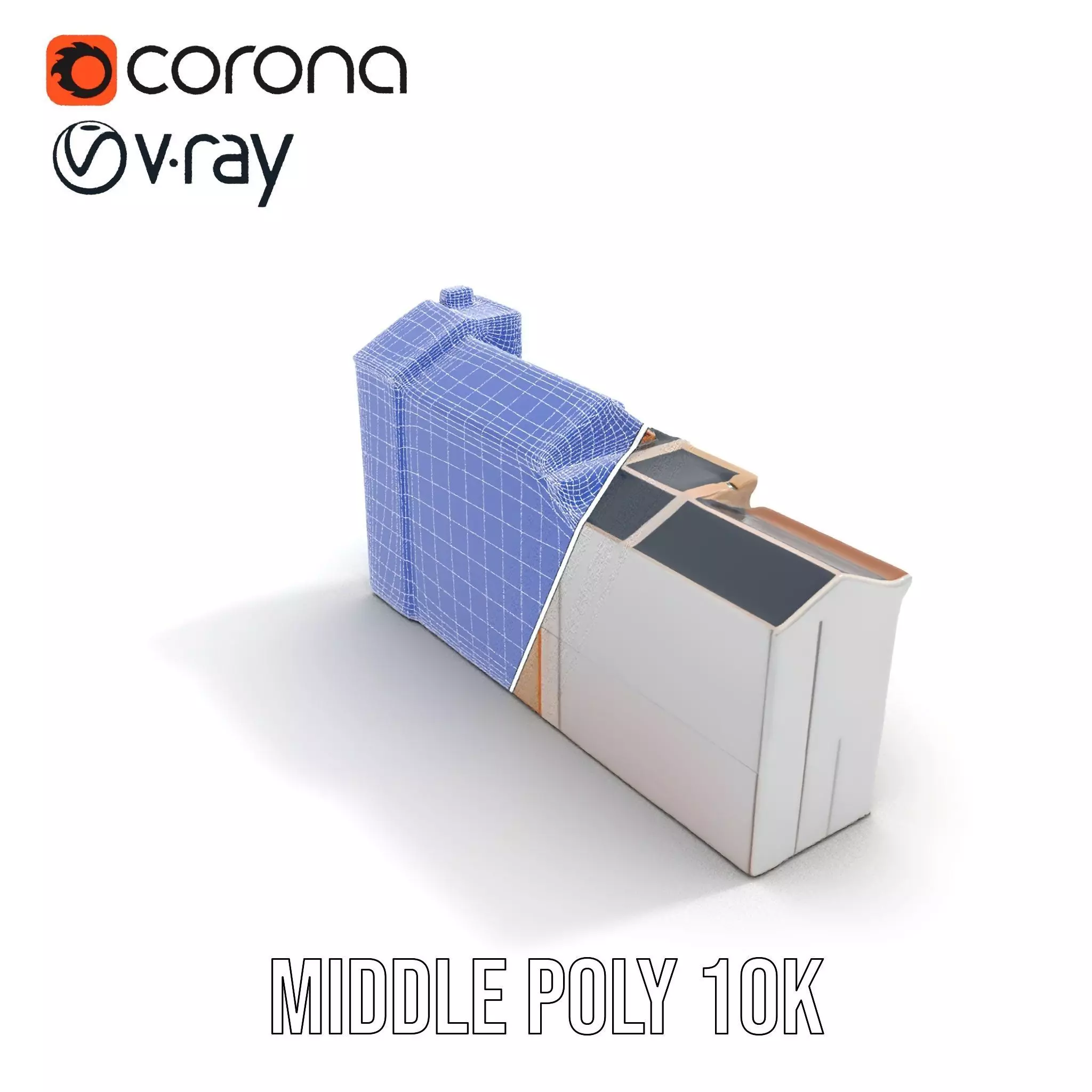 European Townhouse Facade model pack Low-poly 3D model_28